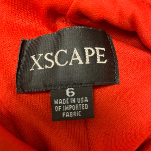 Escape Open Ruffle Back Evening Gown - Picture 8 of 9